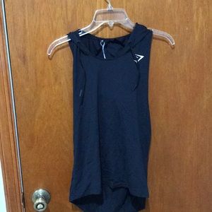 New Gymshark-black Hooded vest